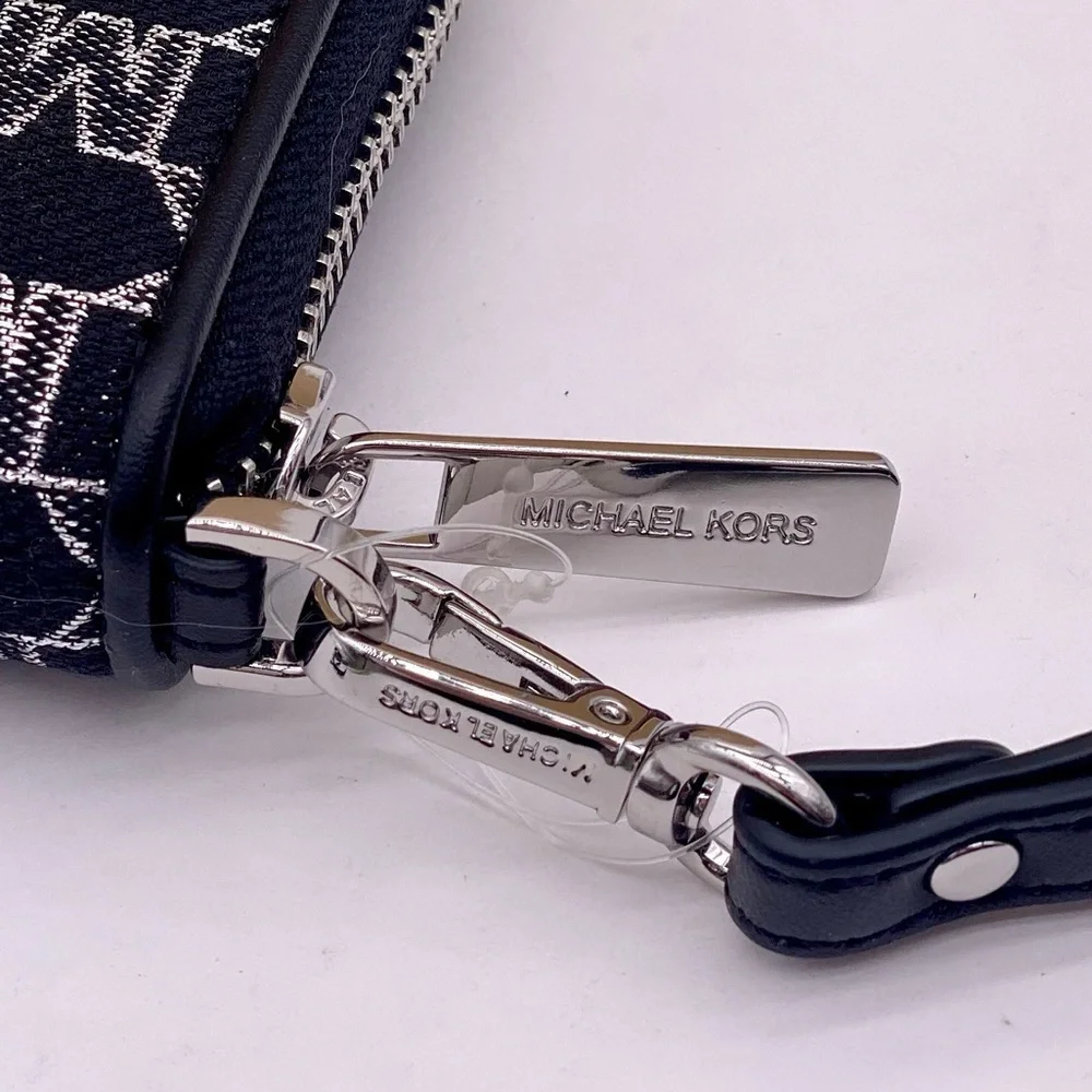 Michael Kors Jet Set Travel Wallet Phone Case Wristlet Glimmer MK Print